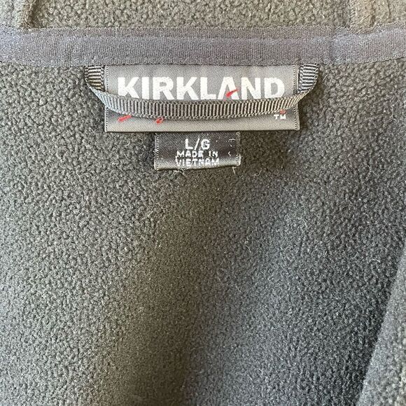 Kirkland Black Hooded Full Zip Jacket Size L EUC - Picture 5 of 6